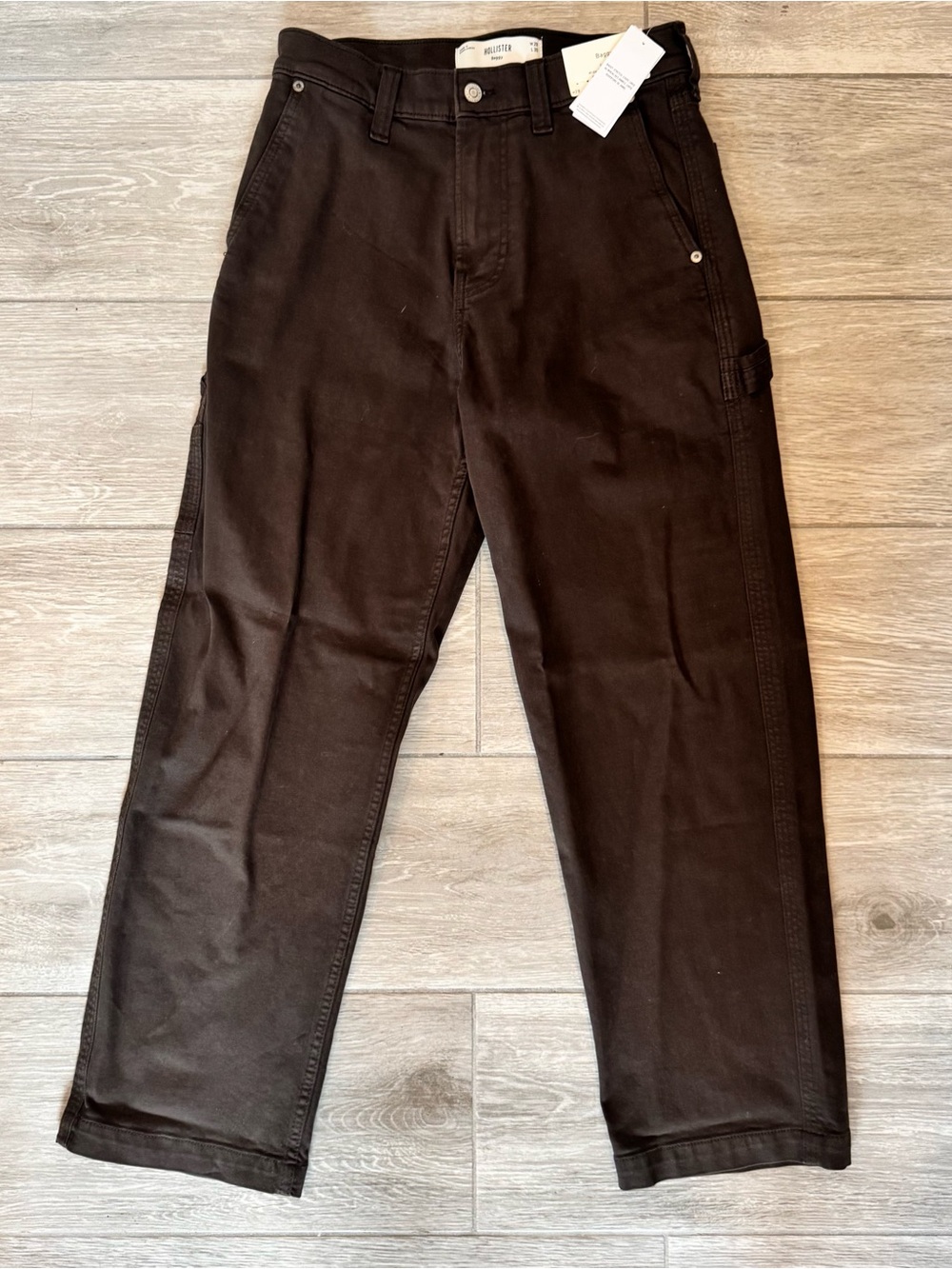 Hollister Men’s Dark Brown Cargo Work Pants